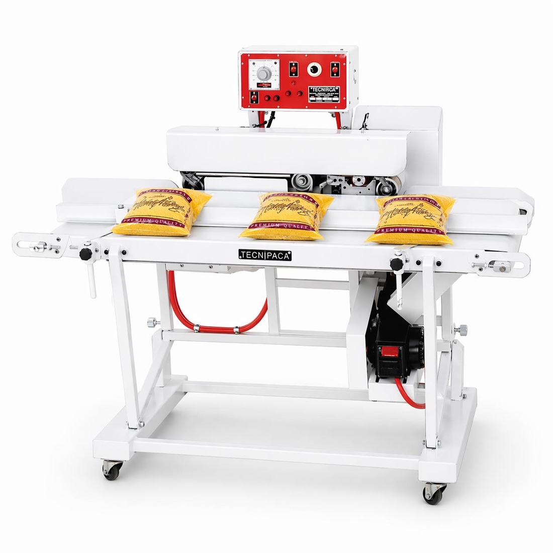 Selladora continua inclinable para productos inestables