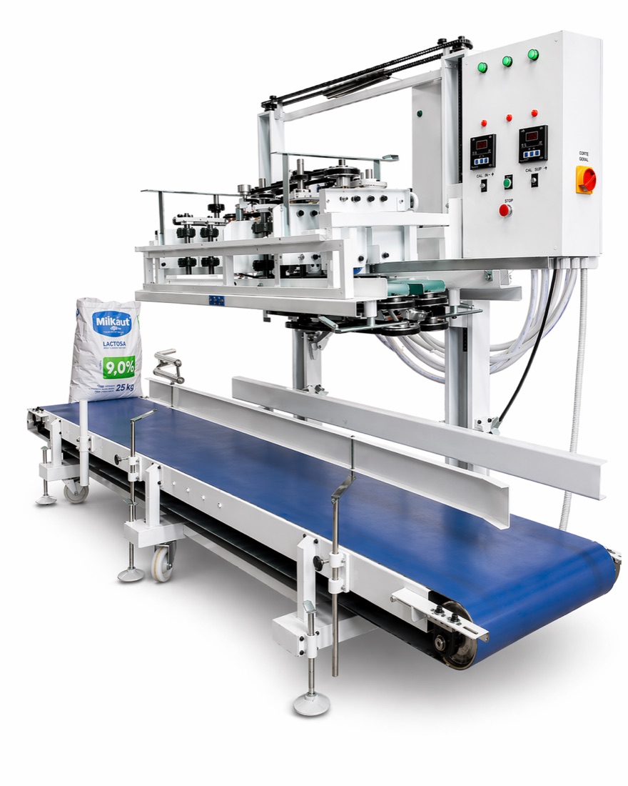 Selladora vertical para envases de papel termosellable tipo pinch